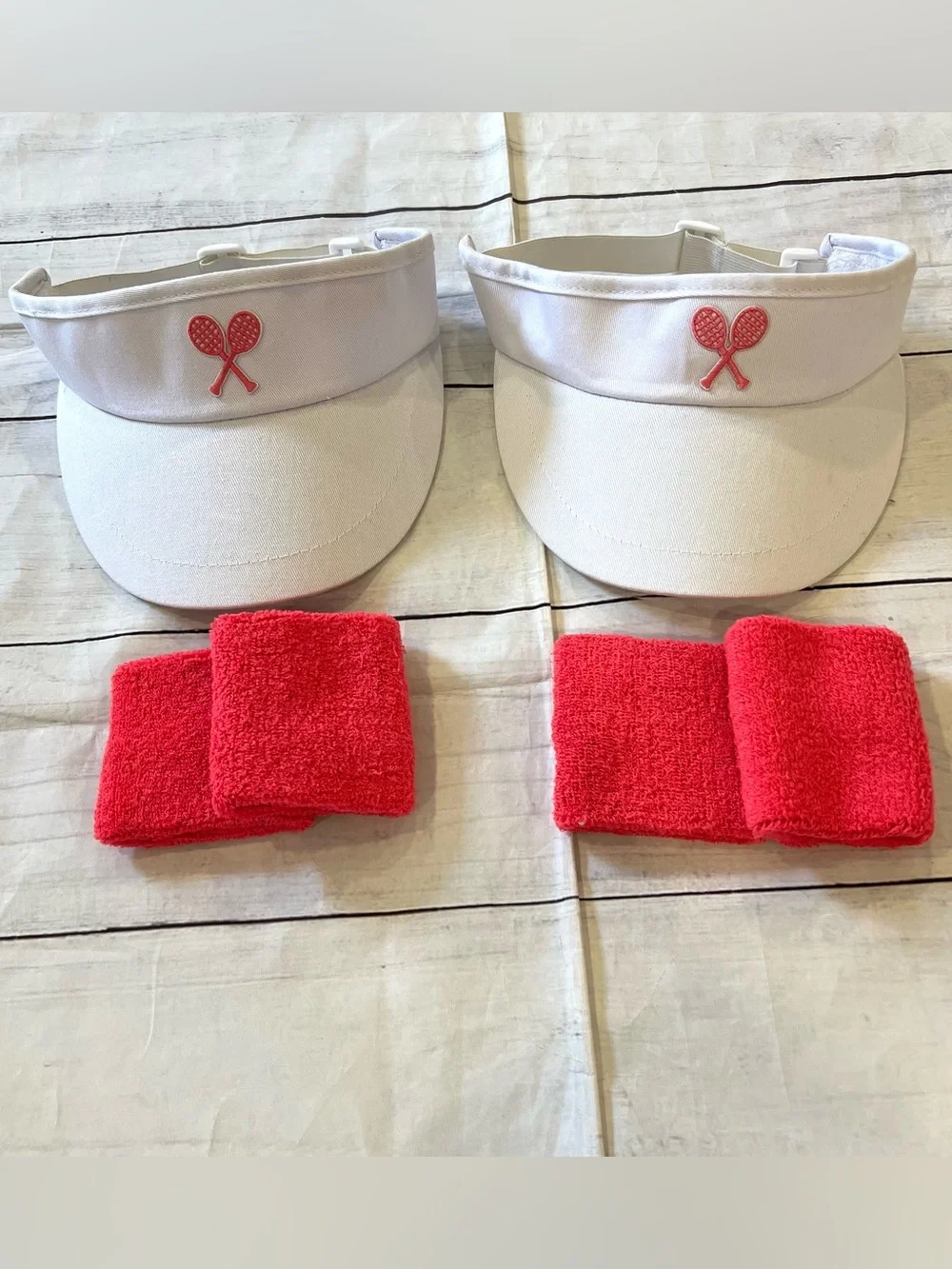 2 Sets: Tennis Visor & Wrist Sweatbands